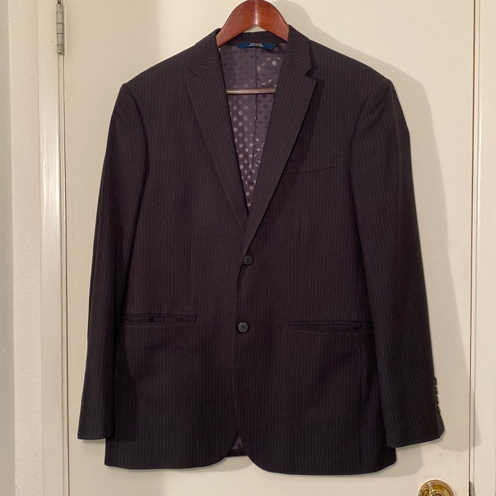 Perry Ellis black pinstripe suit - Classic fit